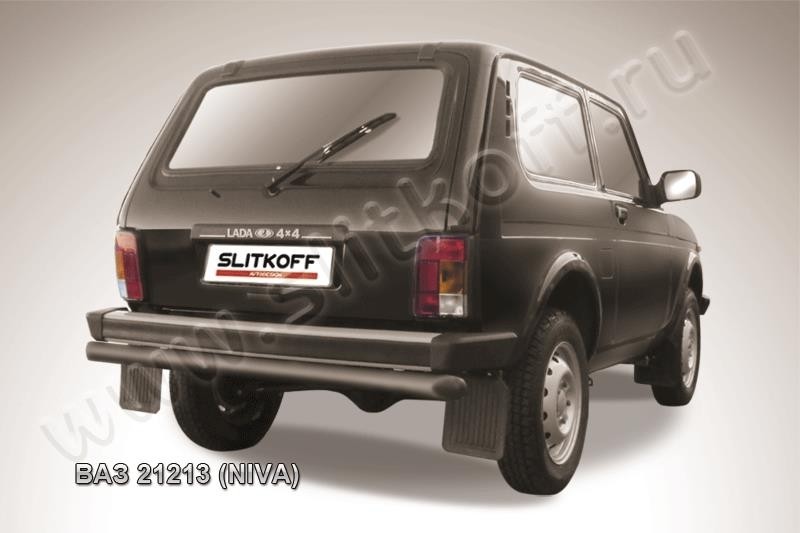 Slitkoff Niv009B защита заднего бампера d57 черная ВАЗ 21213 Нива (Lada4x4)