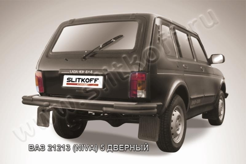 Slitkoff Nivd011B защита заднего бампера уголки d57+ d42 ВАЗ 21213 Нива 5-дверная