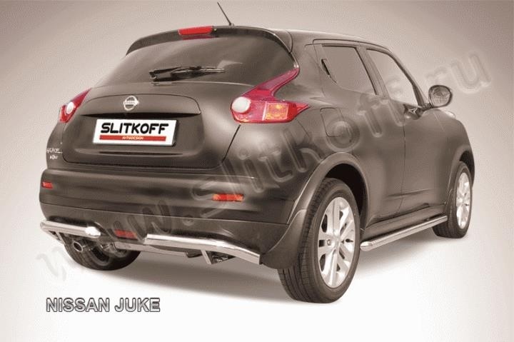 Slitkoff NJ2WD-010 защита заднего бампера уголки d57 Nissan Juke