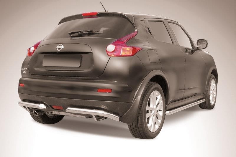 Slitkoff NJ4WD-010 защита заднего бампера уголки d57 Nissan Juke 4WD (2011)