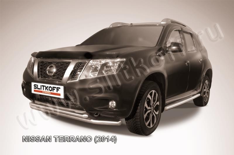 Slitkoff NTER14-002 защита переднего бампера d57+ d42 двойная Nissan Terrano (2014)