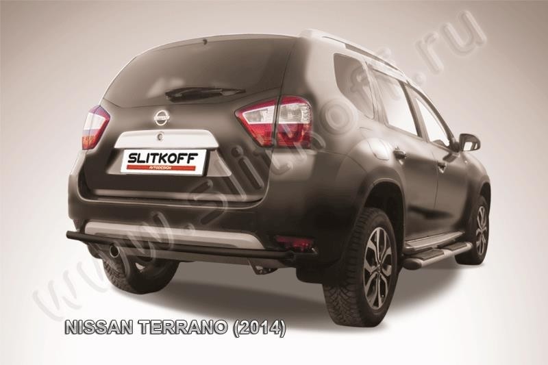 Slitkoff NTER14-010B защита заднего бампера d42 черная Nissan Terrano (2014)