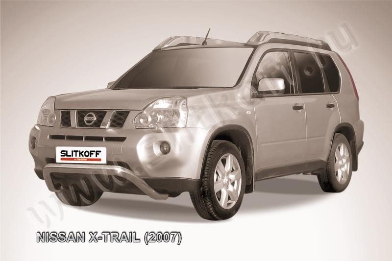 Slitkoff NXT001 кенгурятник d76 низкий "мини" Nissan X-Trail (2007)