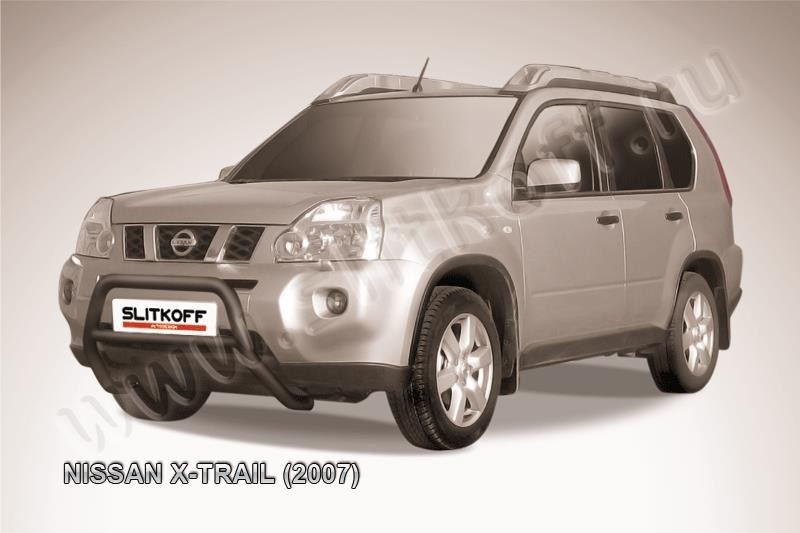Slitkoff NXT003B кенгурятник d57 низкий черный Nissan X-Trail (2007)