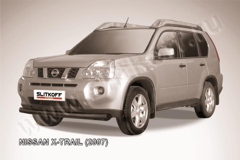 Slitkoff NXT004B защита переднего бампера d76 черная Nissan X-Trail (2007)