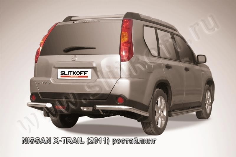 Slitkoff NXT11-010 защита заднего бампера уголки d57 Nissan X-Trail (2011) рестайлинг