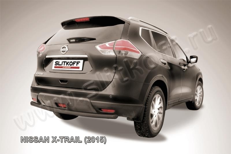 Slitkoff NXT15-009B защита заднего бампера d57 черная Nissan X-Trail (2015)