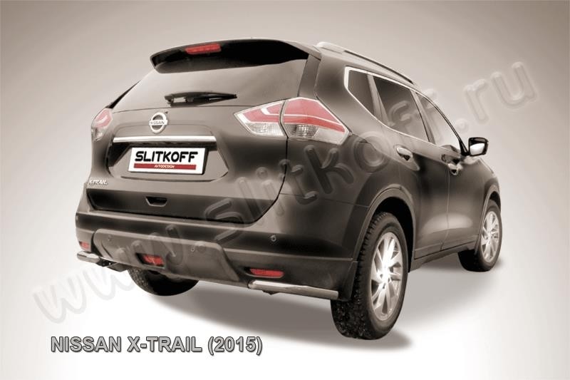 Slitkoff NXT15-010 защита заднего бампера уголки d57 Nissan X-Trail (2015)