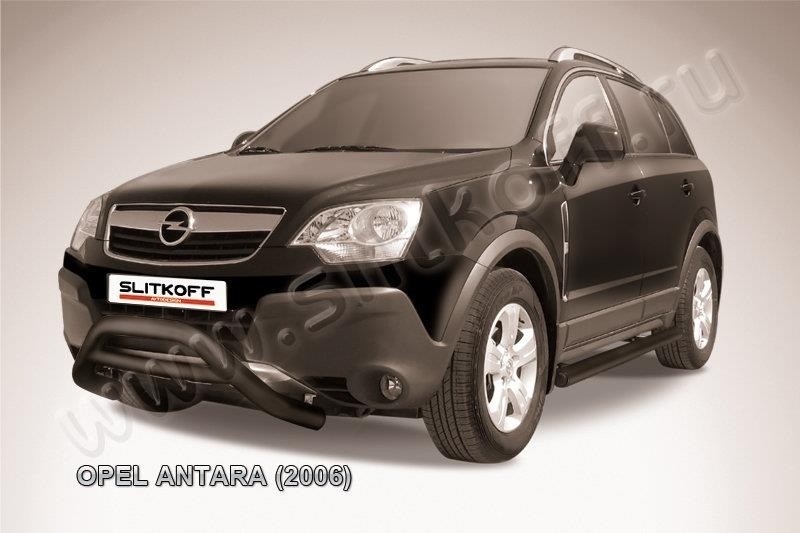 Slitkoff OPAN001B кенгурятник d76 низкий черный Opel Antara