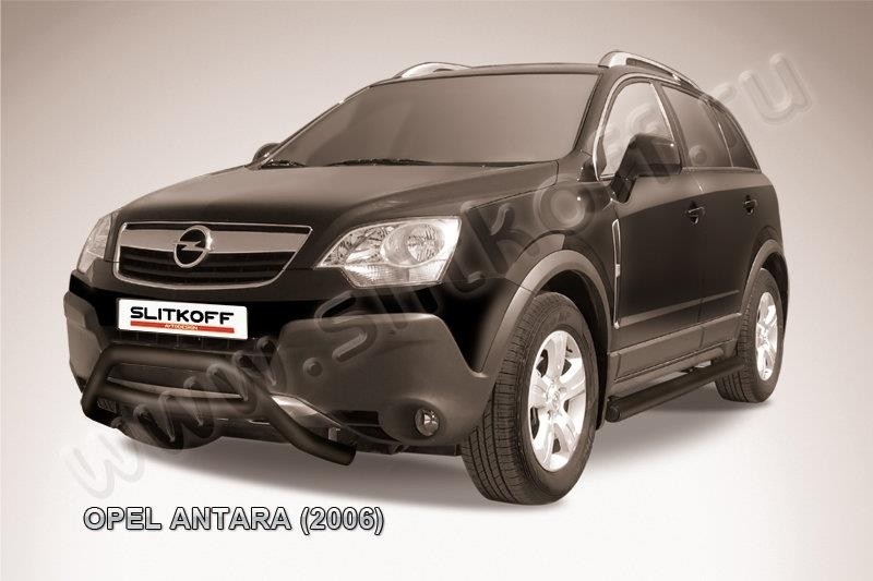 Slitkoff OPAN003B кенгурятник d57 низкий черный Opel Antara
