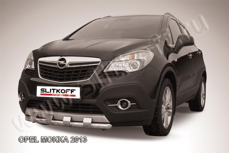 Slitkoff OPMOK13-004 защита переднего бампера d57 с декоративным элементом Opel Mokka (2013)