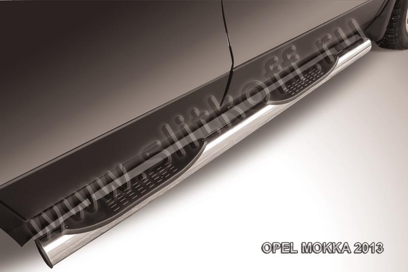 Slitkoff OPMOK13-006 защита порогов d76 с проступями Opel Mokka (2013)
