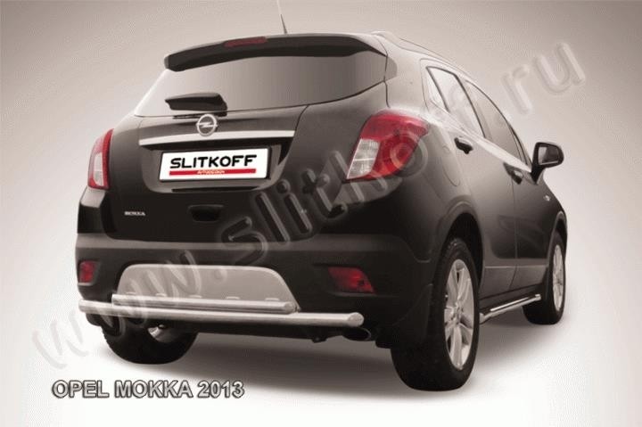Slitkoff OPMOK13-010 защита заднего бампера d57+ d42 двойная радиусная Opel Mokka (2013)