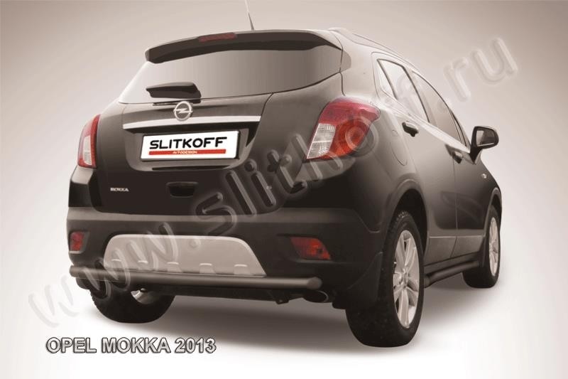 Slitkoff OPMOK13-011B защита заднего бампера d57 радиусная черная Opel Mokka (2013)