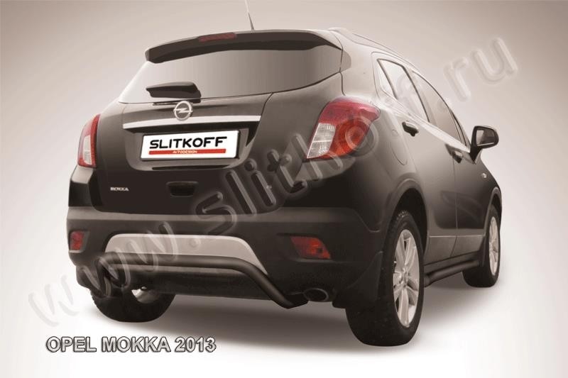 Slitkoff OPMOK13-013B защита заднего бампера d57 "скоба" черная Opel Mokka (2013)