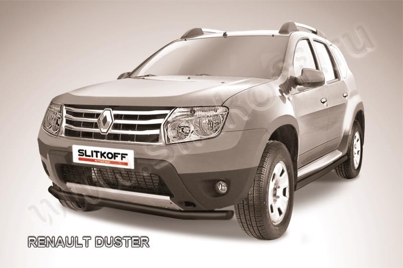Slitkoff RD003B защита переднего бампера d57 черная Renault Duster