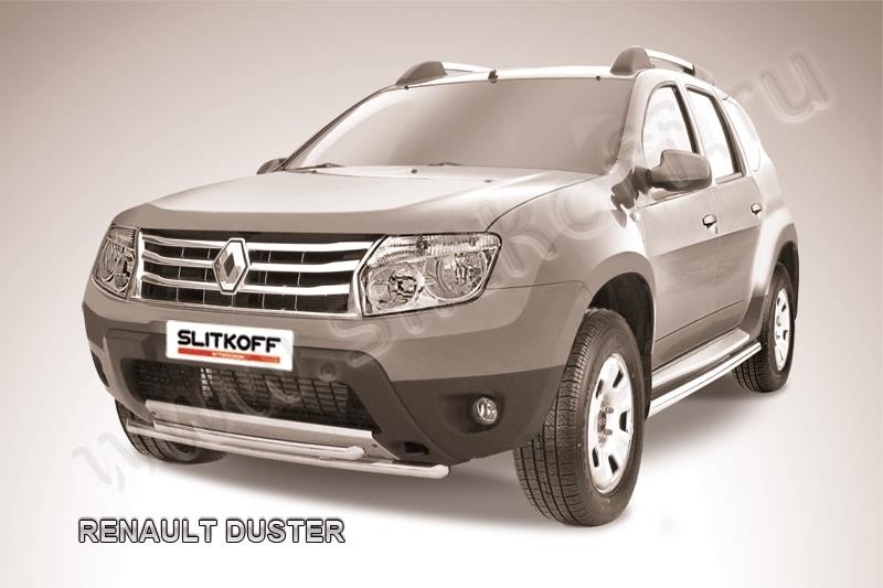 Slitkoff RD004 защита переднего бампера d42 + d42 двойная Renault Duster
