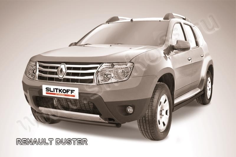 Slitkoff RD005B защита переднего бампера d42 черная Renault Duster