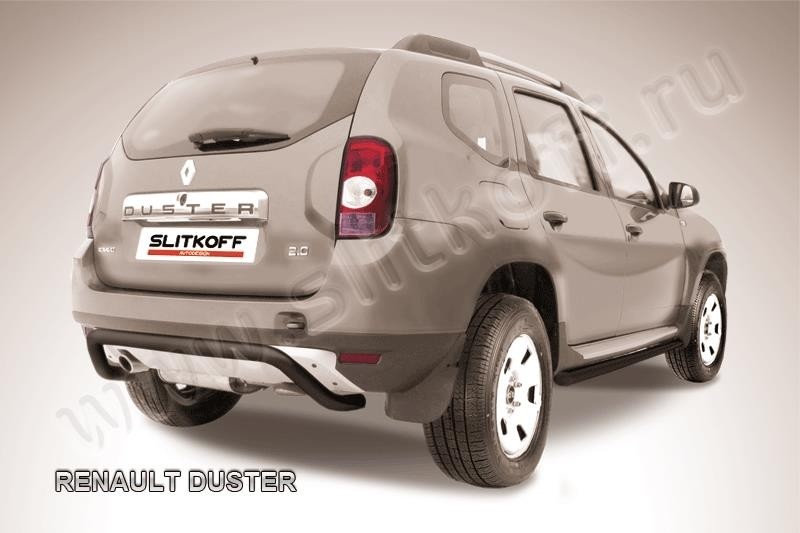 Slitkoff RD008B защита заднего бампера d57 "скоба" черная Renault Duster
