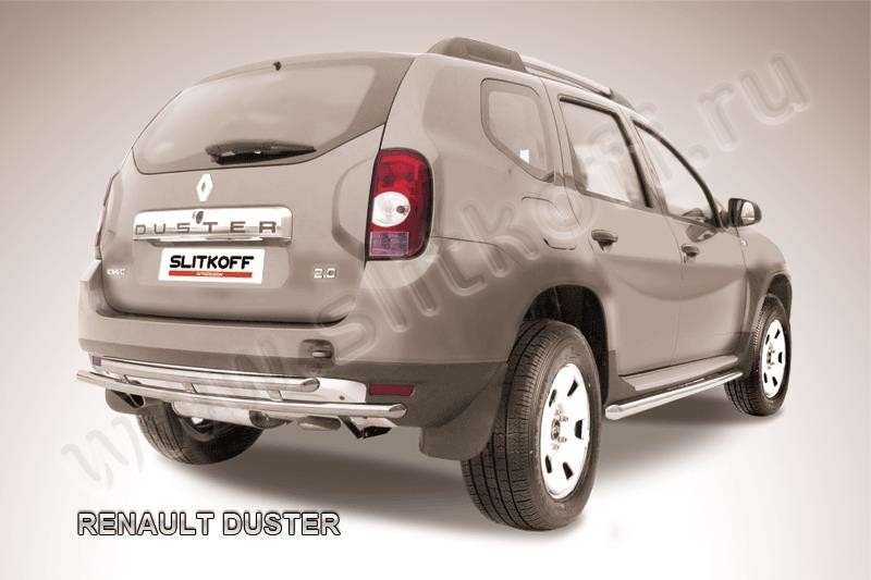 Slitkoff RD009 защита заднего бампера d42 + d42 двойная Renault Duster