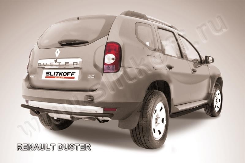 Slitkoff RD010B защита заднего бампера d42 черная Renault Duster