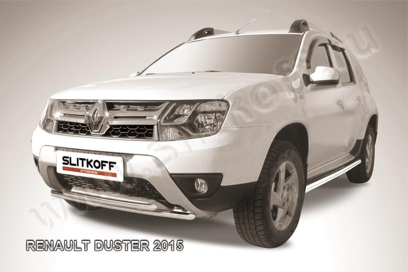 Slitkoff RD15004 защита переднего бампера d42 + d42 двойная Renault Duster 2015