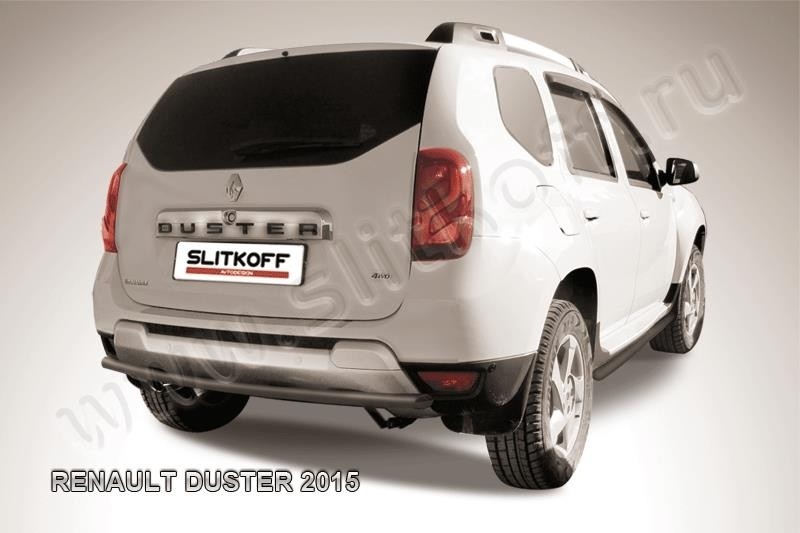 Slitkoff RD15010B защита заднего бампера d42 черная Renault Duster 2015