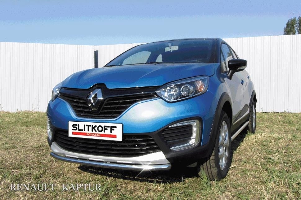 Slitkoff RK2WD002 защита переднего бампера d42 Renault Kaptur 2016