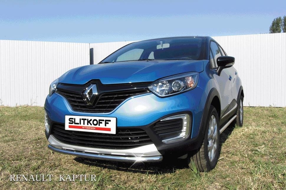 Slitkoff RK4WD002 защита переднего бампера d42 Renault Kaptur 4WD 2016