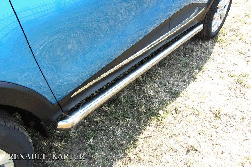 Slitkoff RK4WD006 защита порогов d76 труба Renault Kaptur 4WD 2016