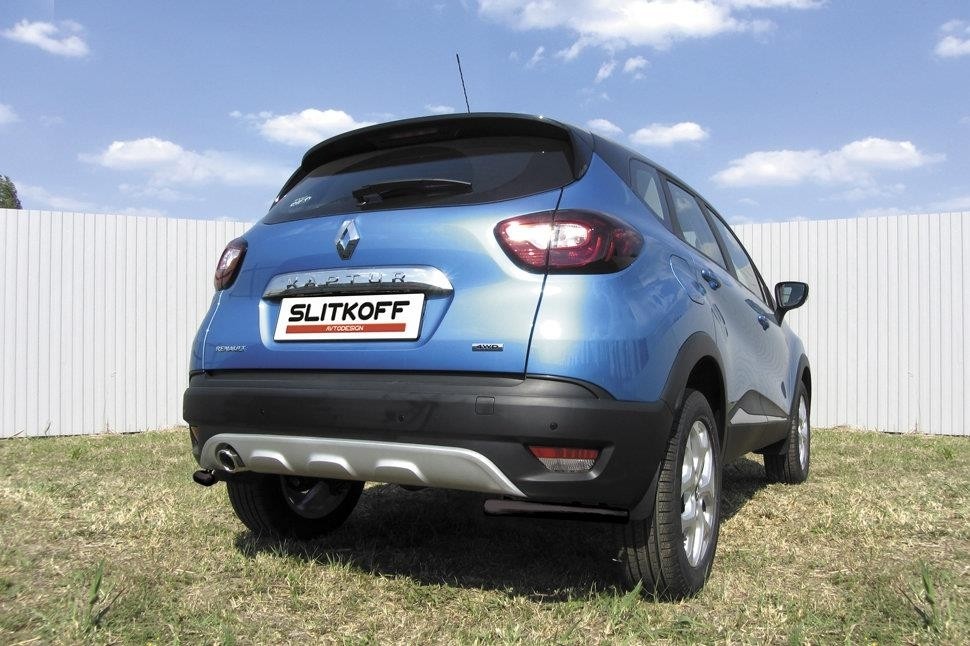 Slitkoff RK4WD009B защита заднего бампера уголки d42 черные Renault Kaptur 4WD 2016
