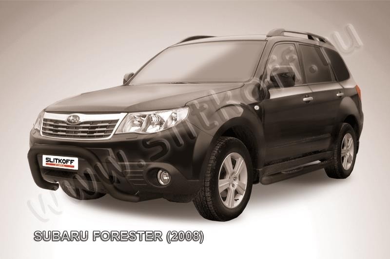 Slitkoff SF002B кенгурятник d76 низкий "рама" черный Subaru Forester