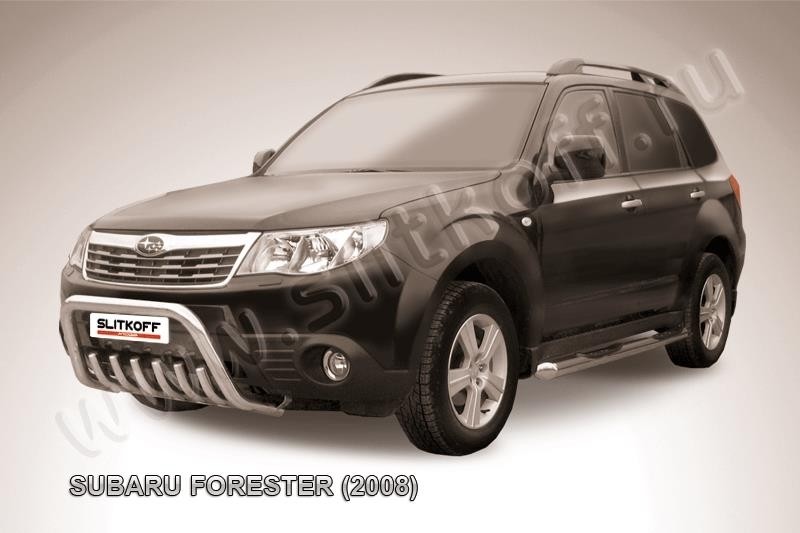 Slitkoff SF005 кенгурятник d57 низкий с защитой картера Subaru Forester