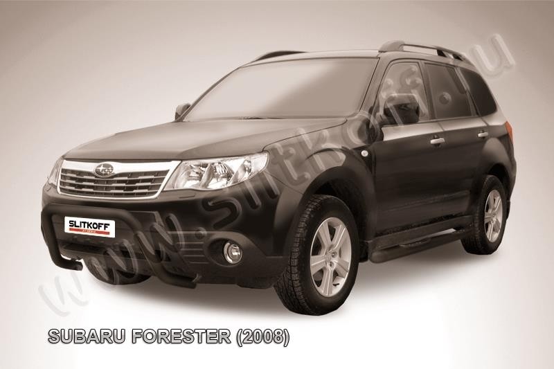 Slitkoff SF006B кенгурятник d57 низкий "рама" черный Subaru Forester