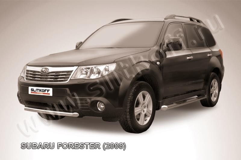 Slitkoff SF013 защита переднего бампера d57 короткая Subaru Forester