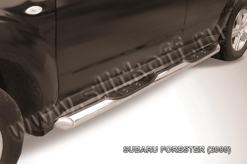 Slitkoff SF014 защита порогов d76 с проступями Subaru Forester
