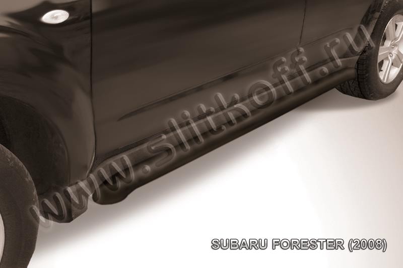 Slitkoff SF015B защита порогов d76 труба черная Subaru Forester