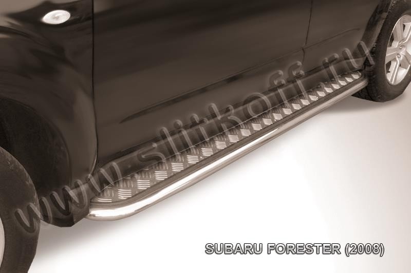Slitkoff SF017 защита порогов d42 с листом Subaru Forester
