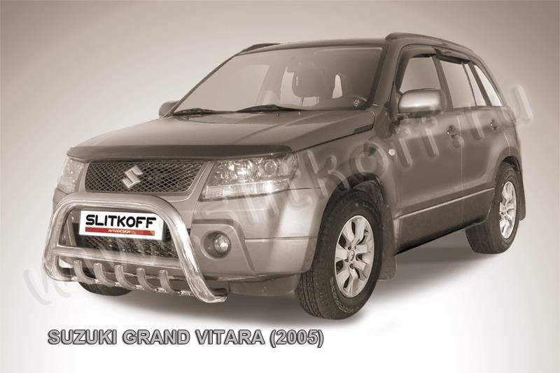Slitkoff SGV05001 кенгурятник d76 низкий с защитой картера Suzuki Grand Vitara (2005)