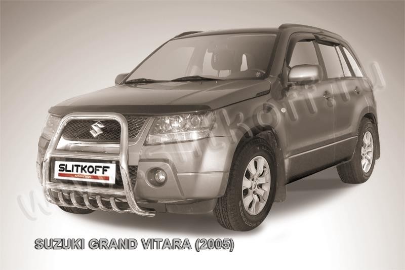Slitkoff SGV05003 кенгурятник d57 высокий с защитой картера Suzuki Grand Vitara (2005)