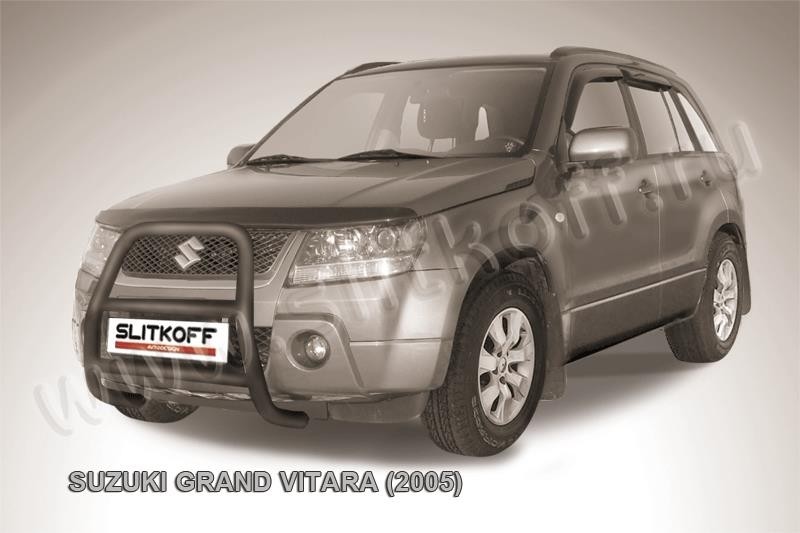 Slitkoff SGV05004B кенгурятник d57 высокий черный Suzuki Grand Vitara (2005)