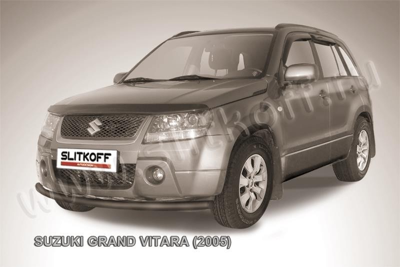 Slitkoff SGV05008B защита переднего бампера d57 черная Suzuki Grand Vitara (2005)