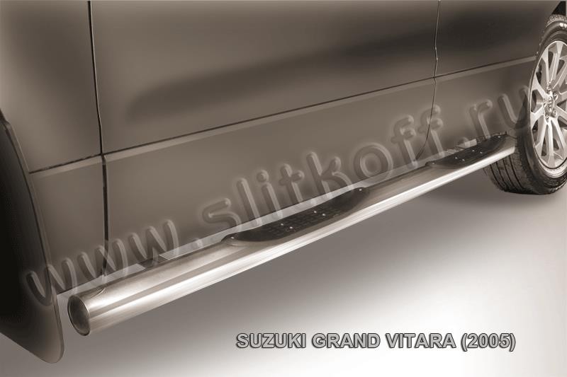 Slitkoff SGV05009 защита порогов d76 с проступями Suzuki Grand Vitara (2005)