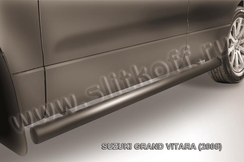 Slitkoff SGV05010B защита порогов d76 труба черная Suzuki Grand Vitara (2005)