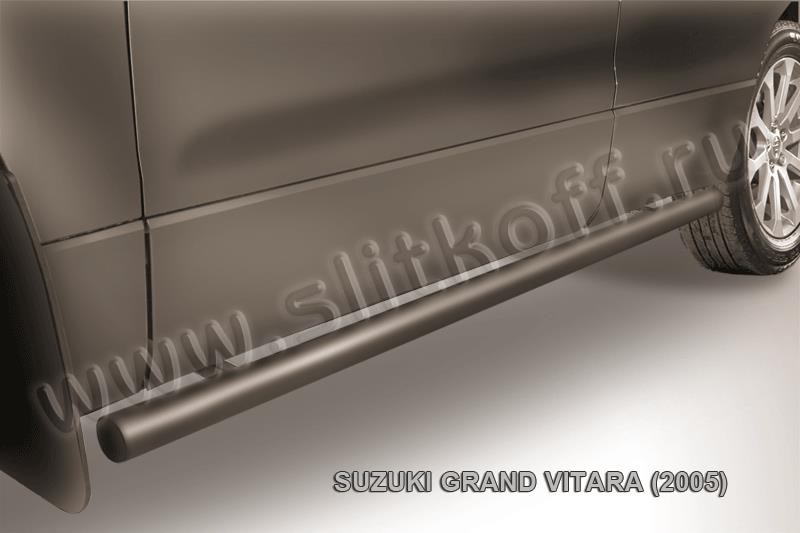 Slitkoff SGV05011B защита порогов d57 труба черная Suzuki Grand Vitara (2005)