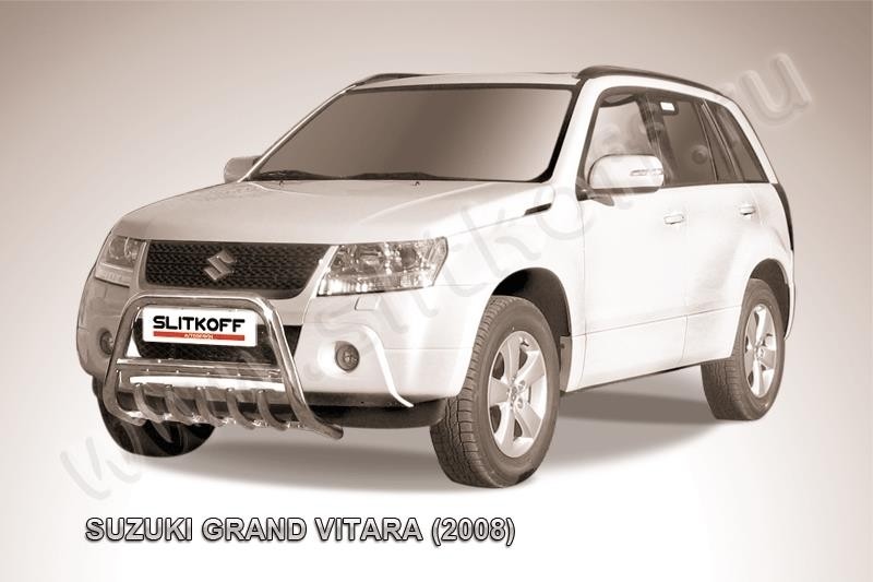 Slitkoff SGV08005 кенгурятник d57 низкий c защитой картера Suzuki Grand Vitara (2008)