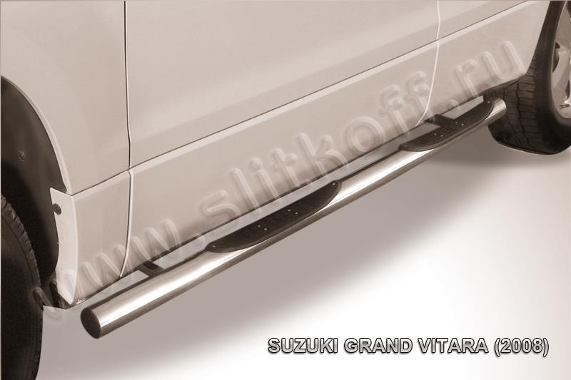 Slitkoff SGV08009 защита порогов d76 с проступями Suzuki Grand Vitara (2008)