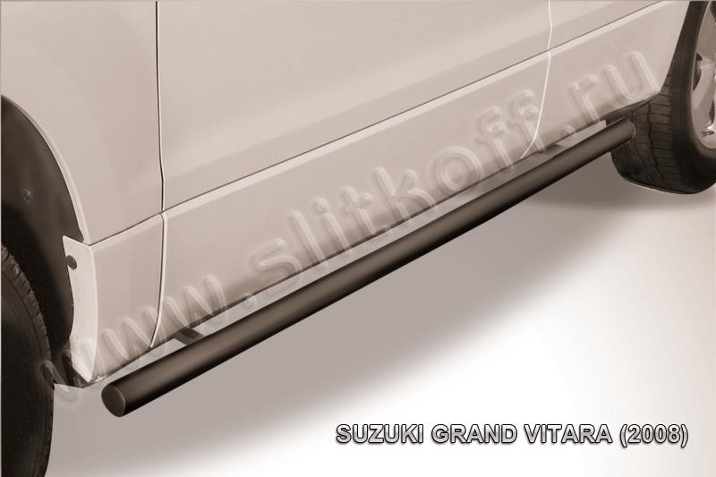 Slitkoff SGV08010B защита порогов d76 труба черная Suzuki Grand Vitara (2008)