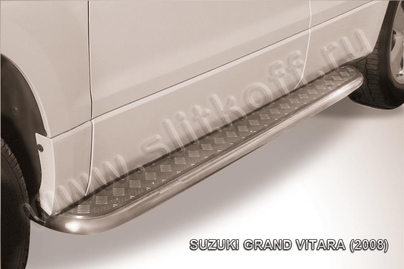 Slitkoff SGV08012 защита порогов d42 с листом Suzuki Grand Vitara (2008)