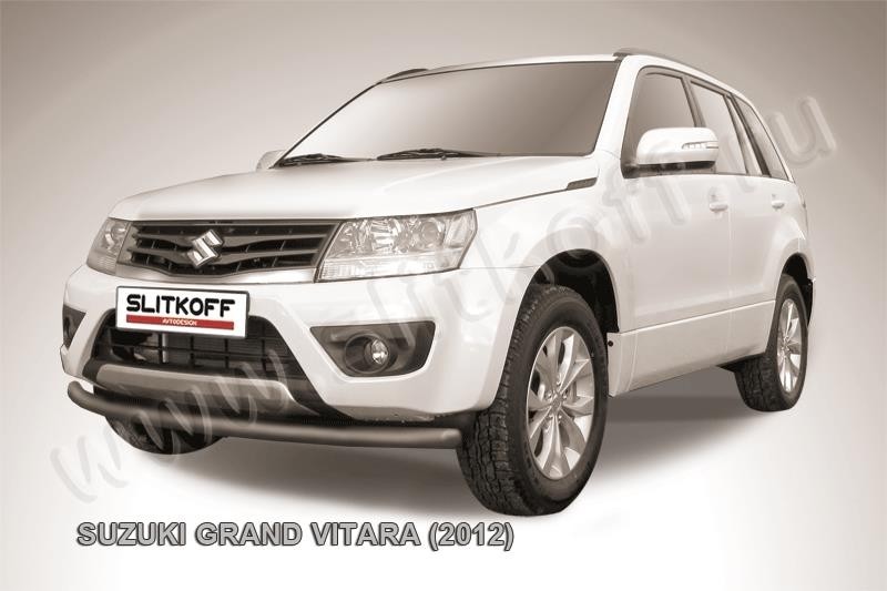 Slitkoff SGV12002B защита переднего бампера d57 черная Suzuki Grand Vitara(2012)